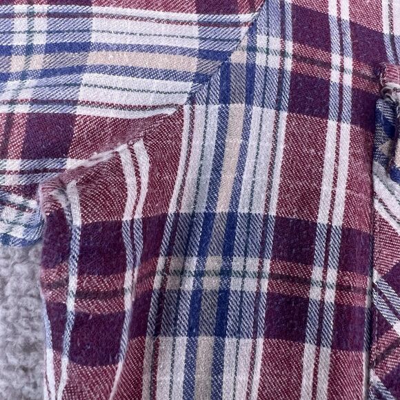 VTG 80s Levi's Pearl Snap Western Shirt Men’s L Plaid Long Sleeve Flannel Cotton - Picture 15 of 16